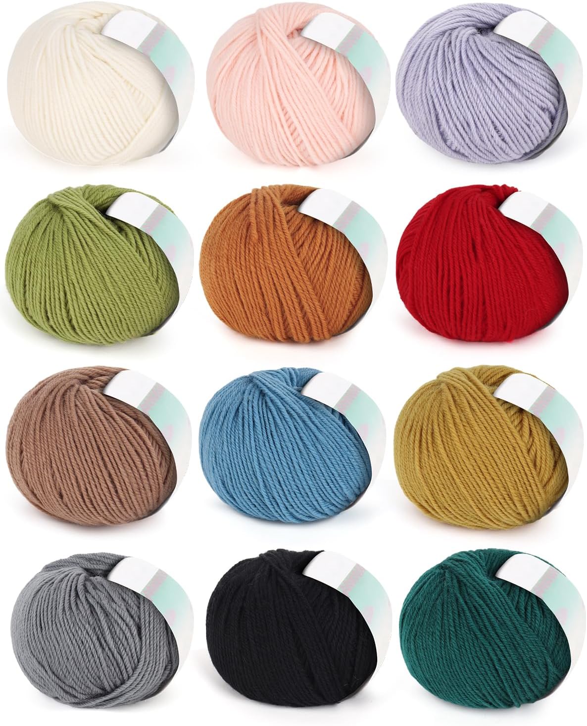 Twelve-Colour DK Wool Blend Yarn